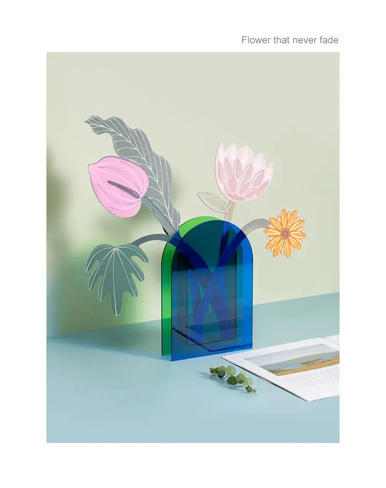 Vases en Acrylique Arc-en-Ciel