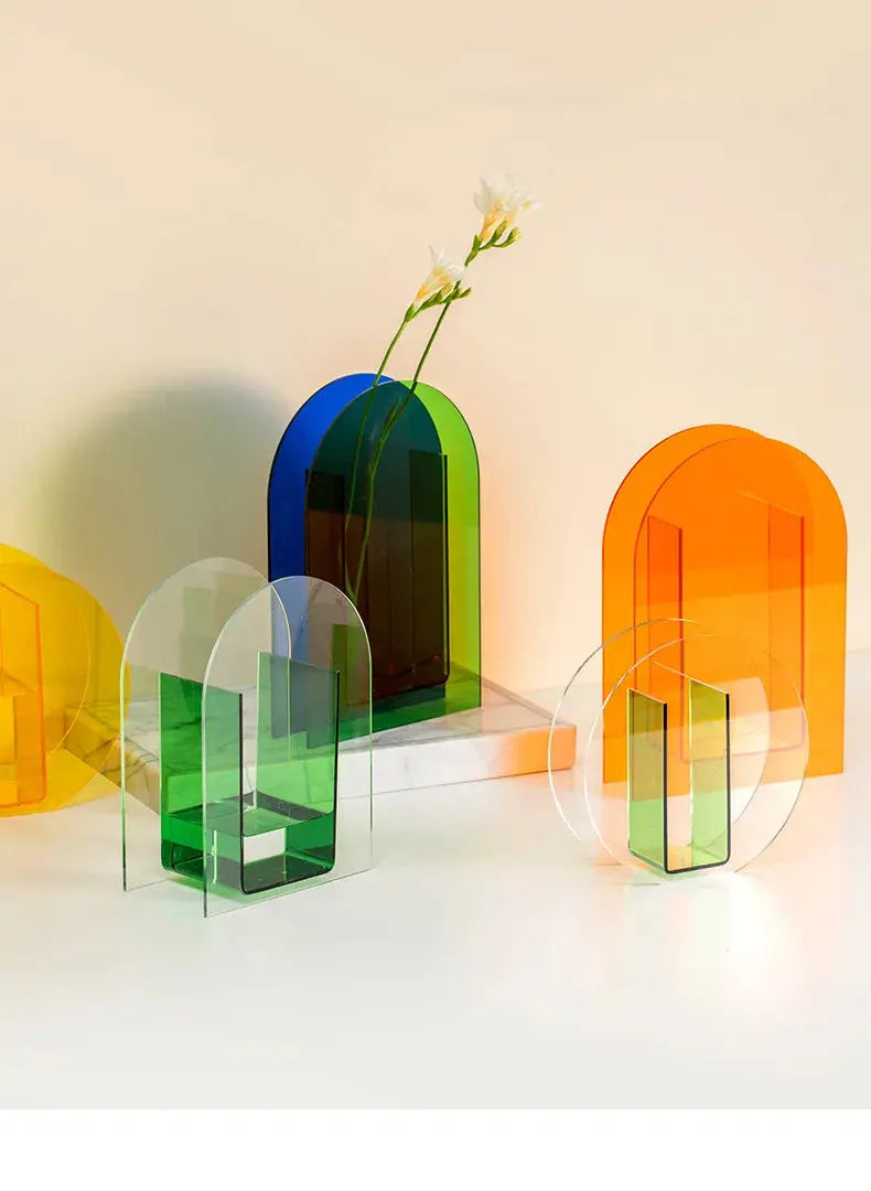 Vases en Acrylique Arc-en-Ciel