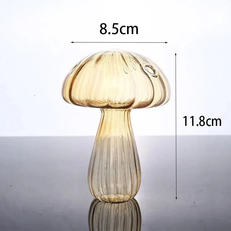 Vase en Verre Transparent Champignon
