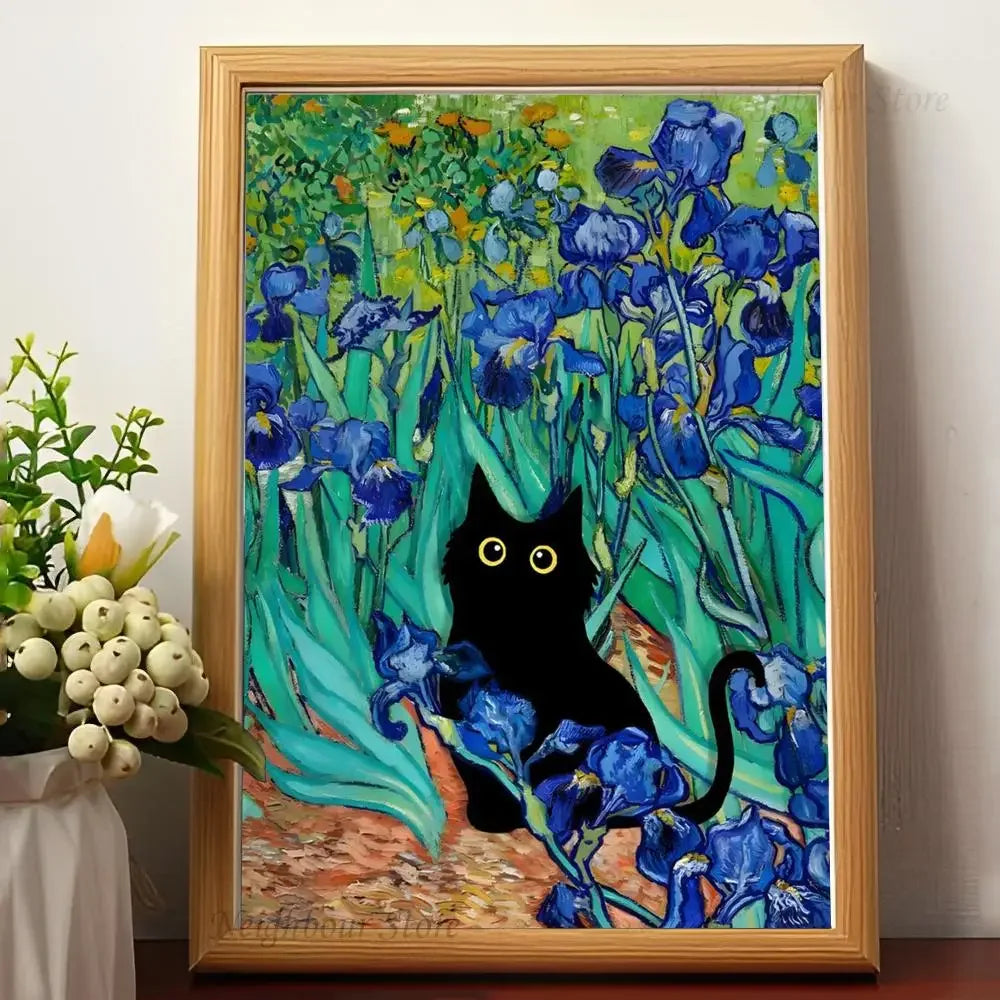 Affiche Van Gogh x Black Cat