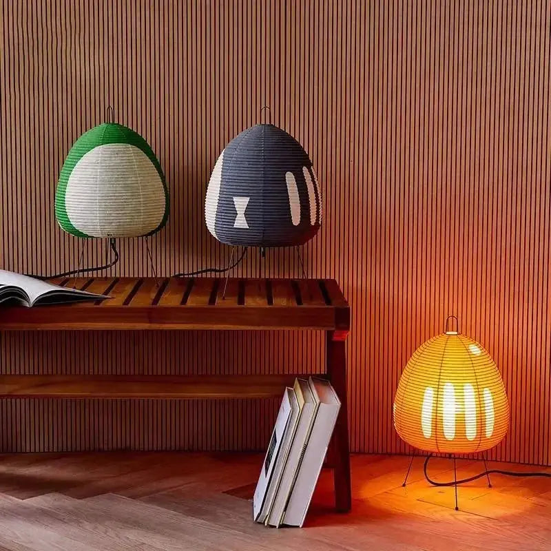 Lampe de Table Japonaise en Papier de Riz