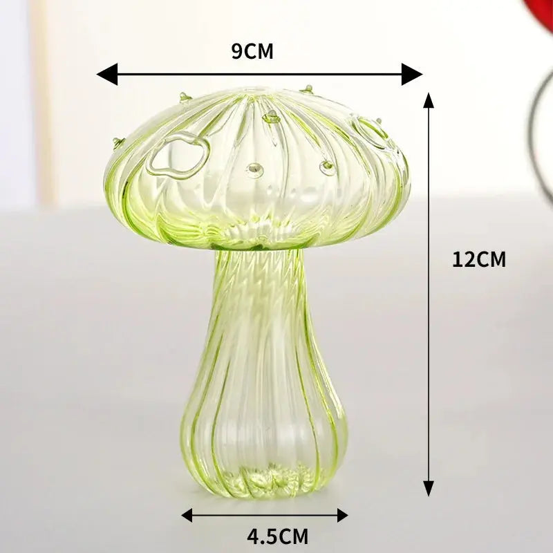 Vase en Verre Transparent Champignon