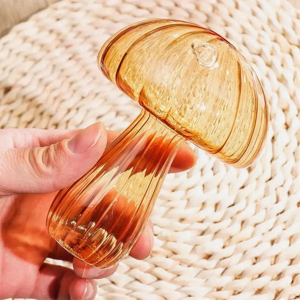 Vase en Verre Transparent Champignon