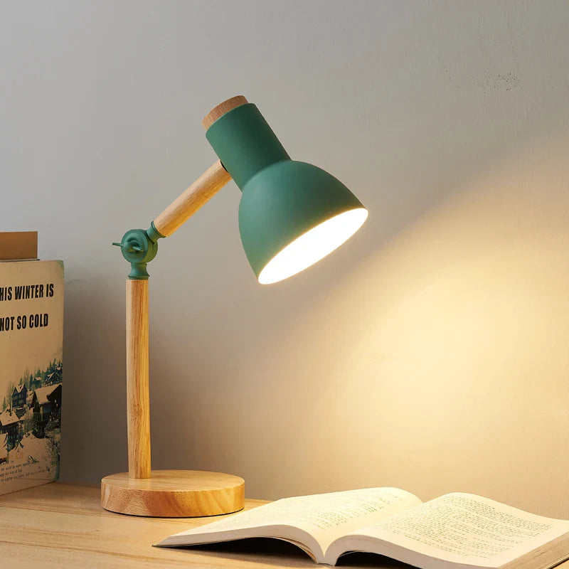 Lampe de Bureau en Bois