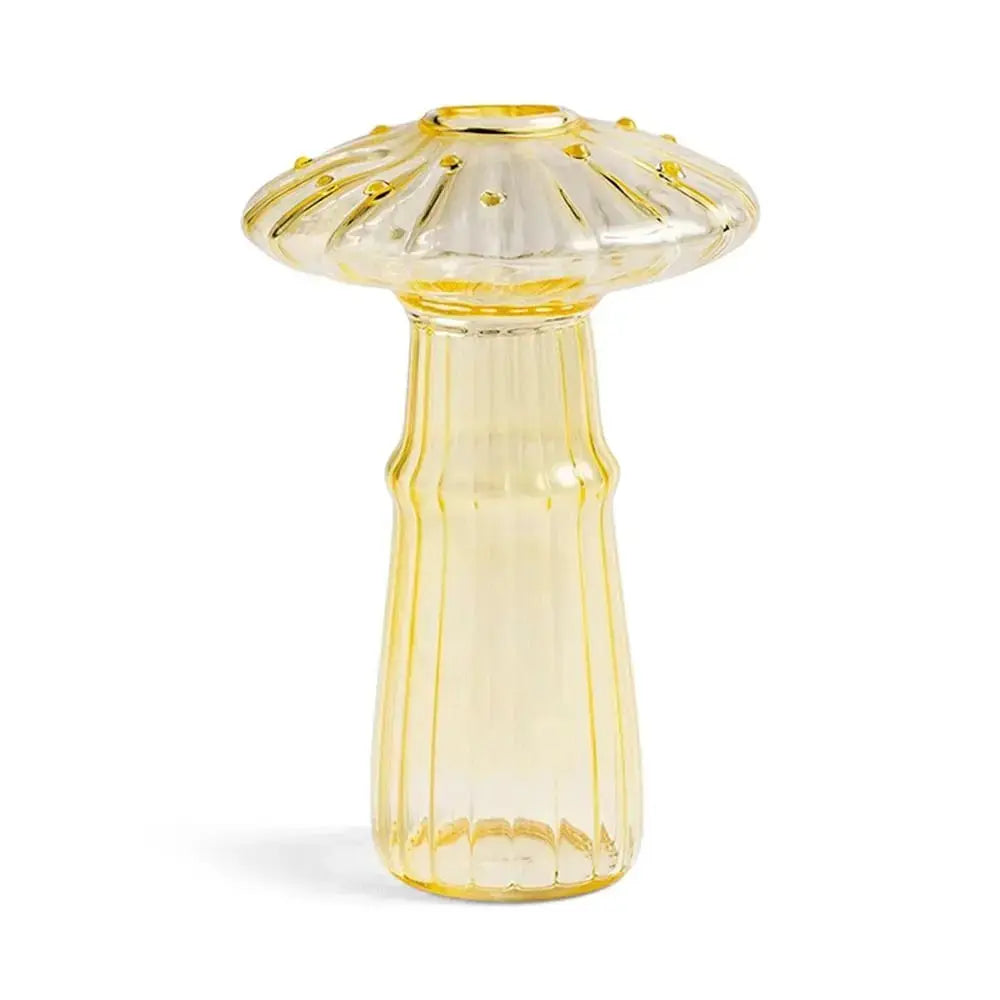 Vase en Verre Transparent Champignon