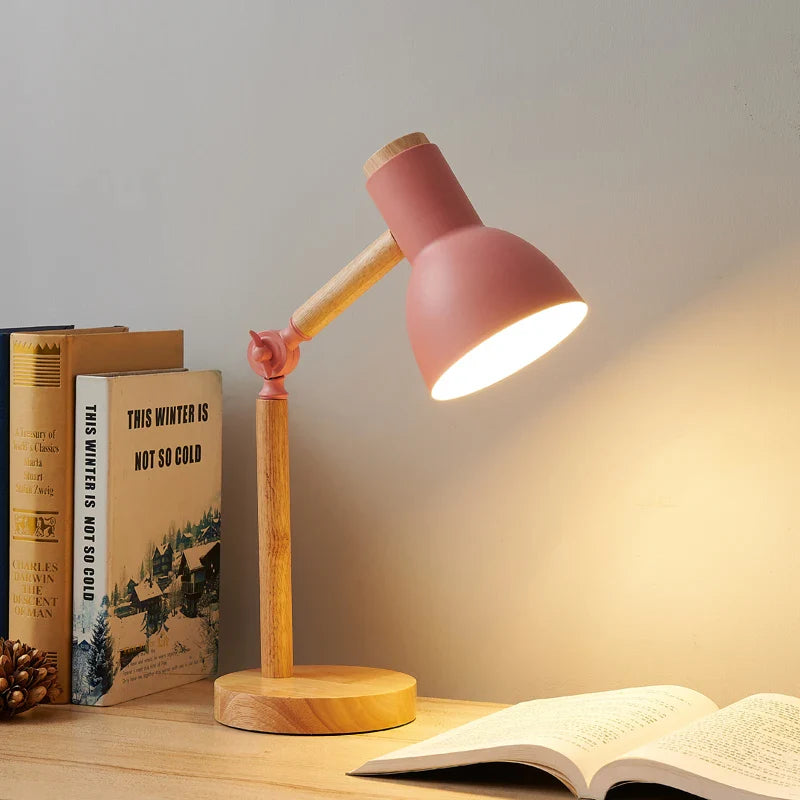 Lampe de Bureau en Bois