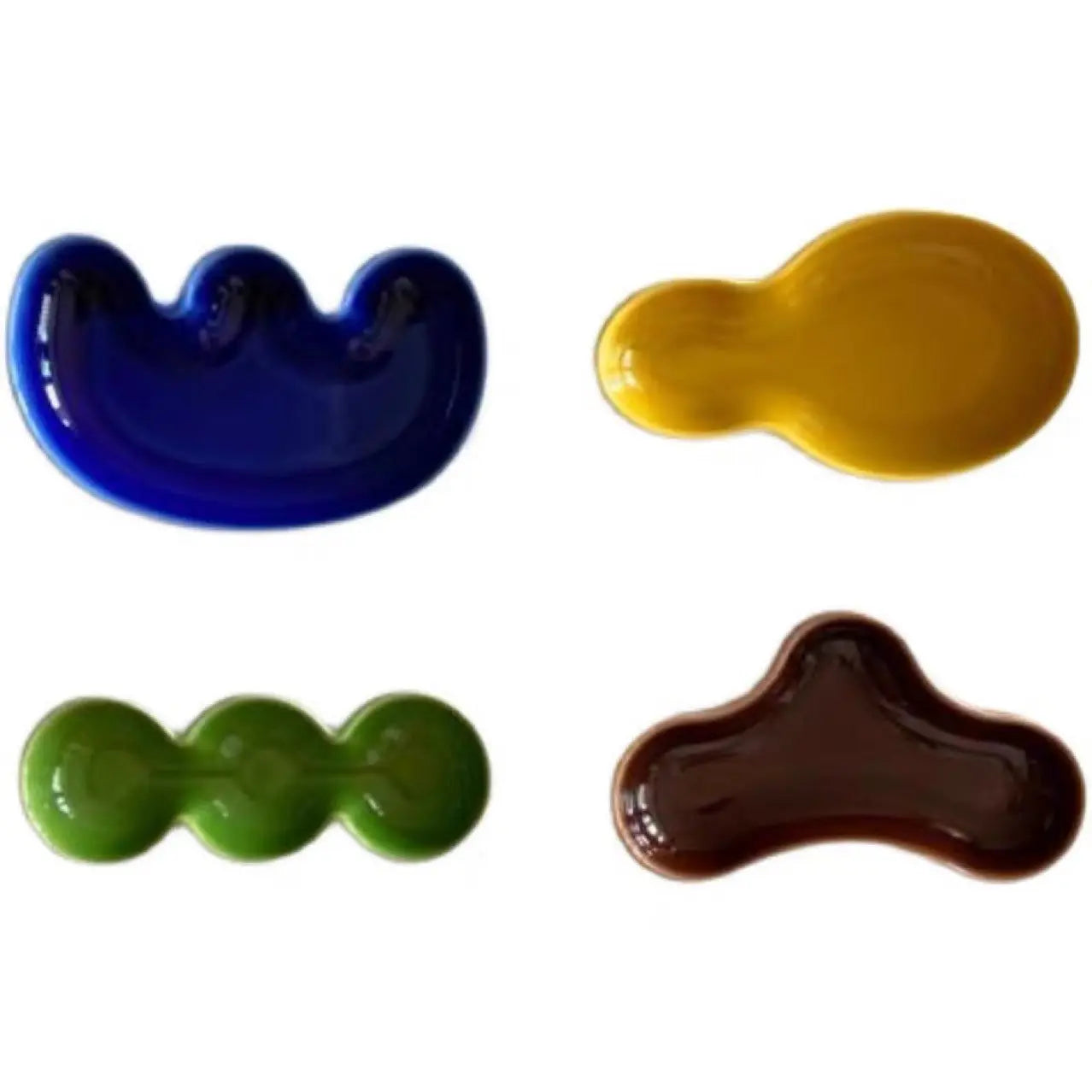 Assiette en Céramique à Fleurs Irregulière