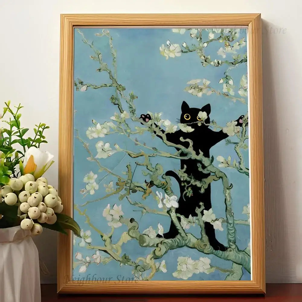 Affiche Van Gogh x Black Cat