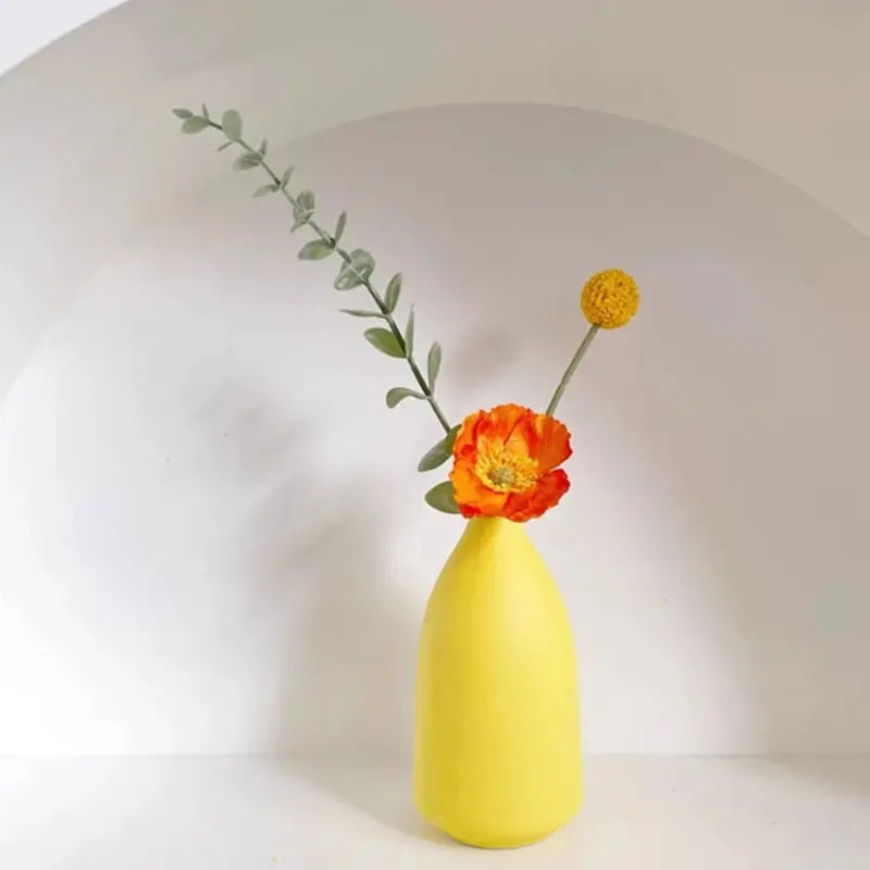 Vase en Céramique Jaune