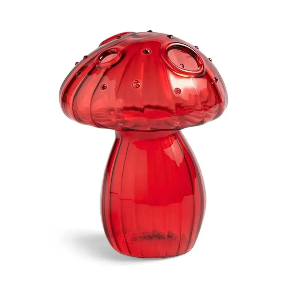 Vase en Verre Transparent Champignon