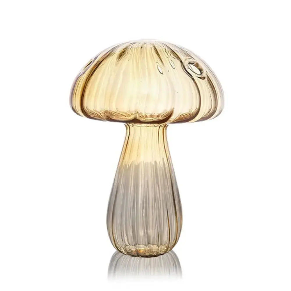 Vase en Verre Transparent Champignon