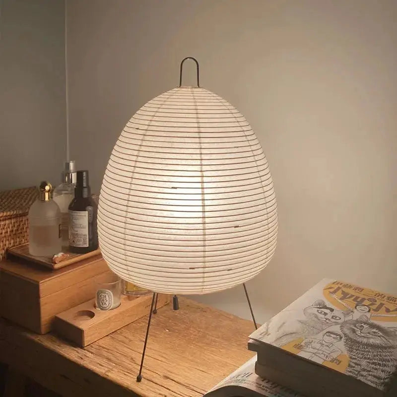 Lampe de Table Japonaise en Papier de Riz