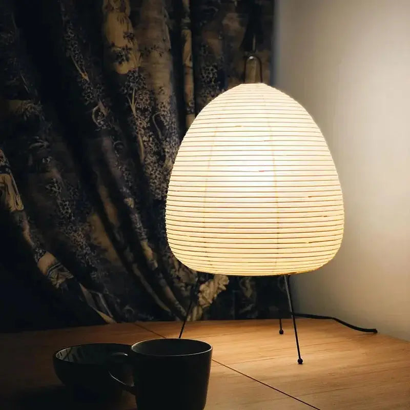 Lampe de Table Japonaise en Papier de Riz