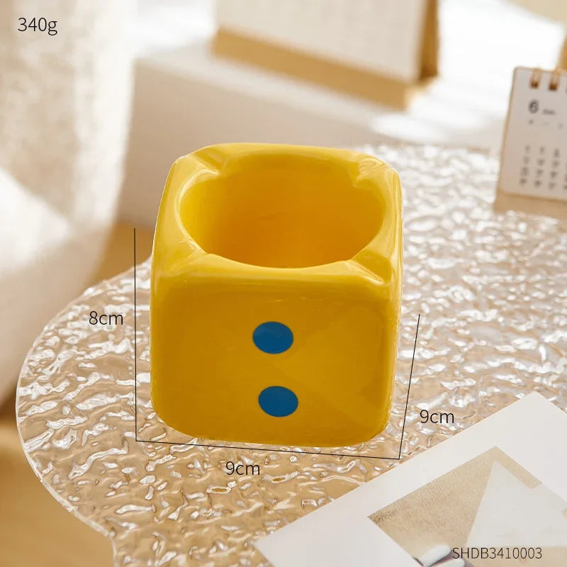 Cendrier Dé en Porcelaine