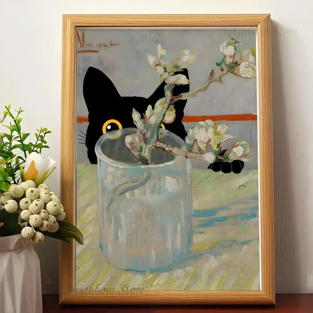 Affiche Van Gogh x Black Cat