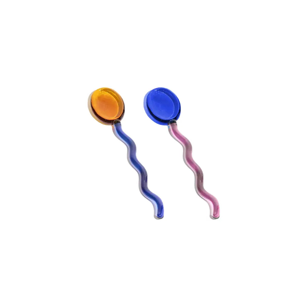 Cuillères en Verre Coloré