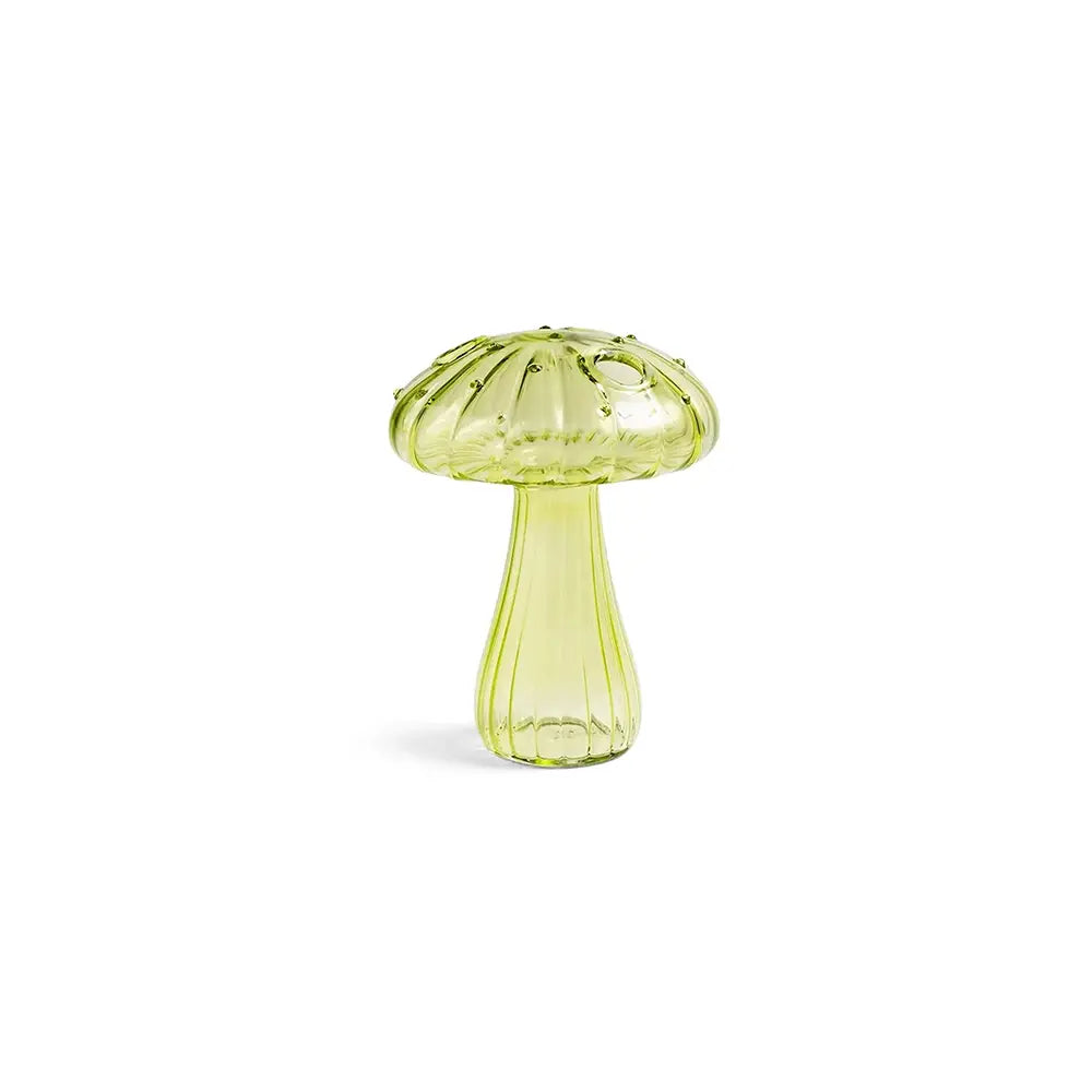 Vase en Verre Transparent Champignon