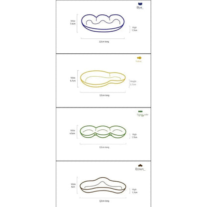 Assiette en Céramique à Fleurs Irregulière