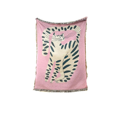 Plaid Tapisserie Chat Rose