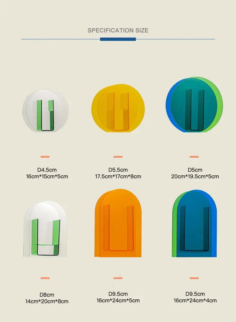 Vases en Acrylique Arc-en-Ciel