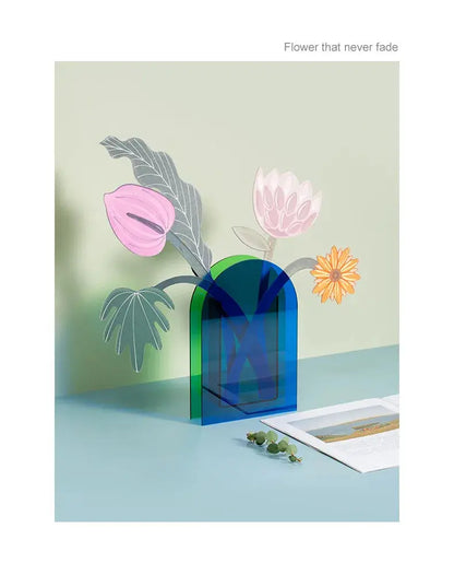 Vases en Acrylique Arc-en-Ciel