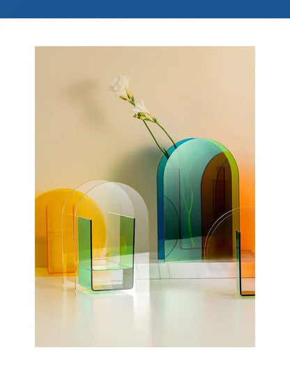 Vases en Acrylique Arc-en-Ciel