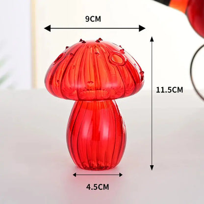 Vase en Verre Transparent Champignon