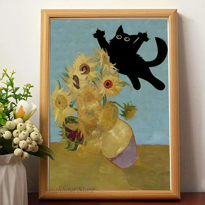 Affiche Van Gogh x Black Cat