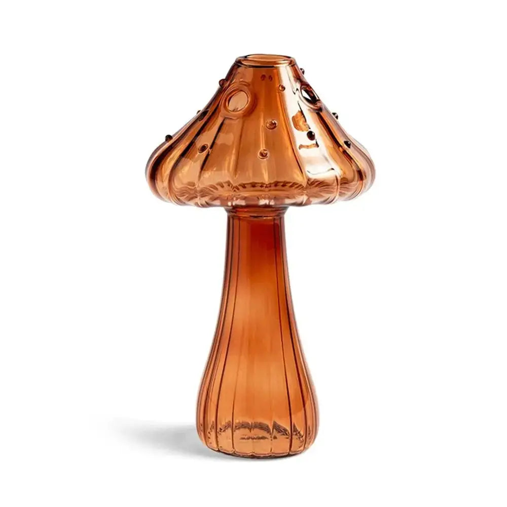Vase en Verre Transparent Champignon