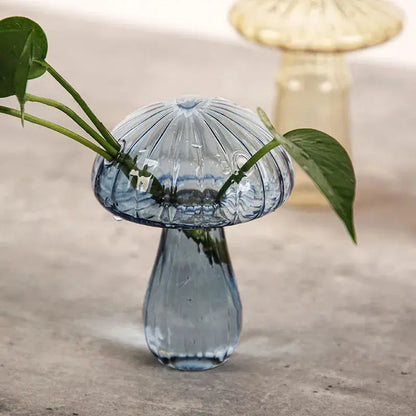 Vase en Verre Transparent Champignon