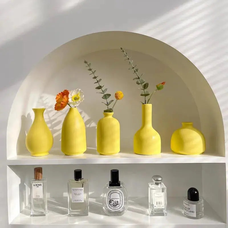 Vase en Céramique Jaune