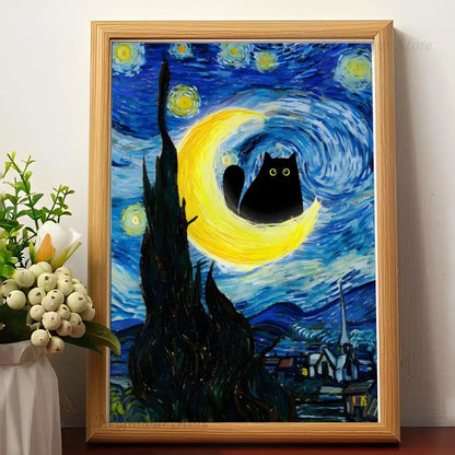 Affiche Van Gogh x Black Cat