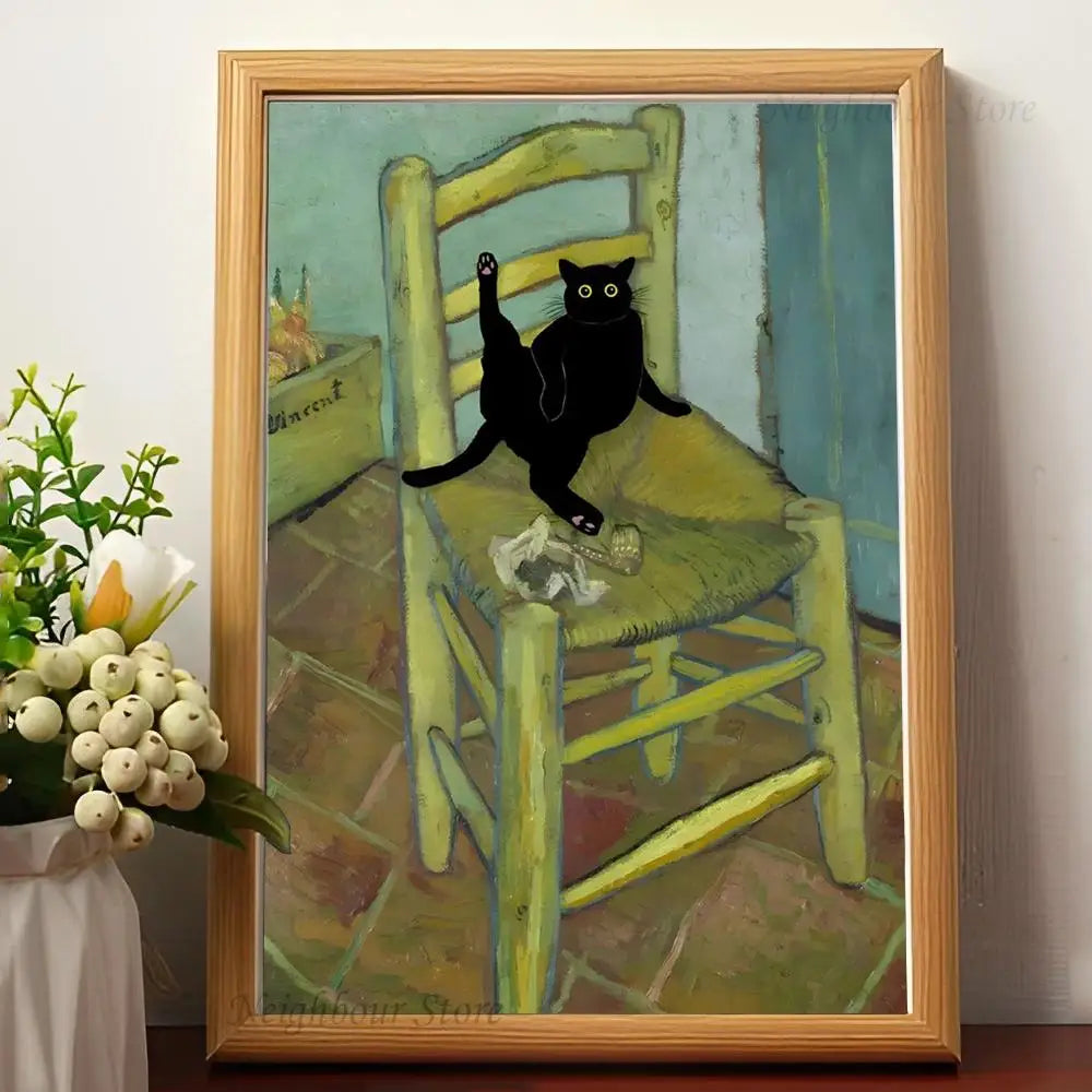 Affiche Van Gogh x Black Cat
