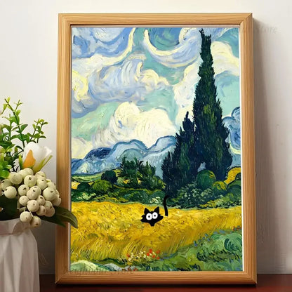 Affiche Van Gogh x Black Cat