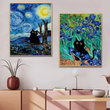 Affiche Van Gogh x Black Cat