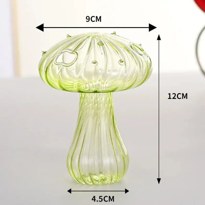 Vase en Verre Transparent Champignon