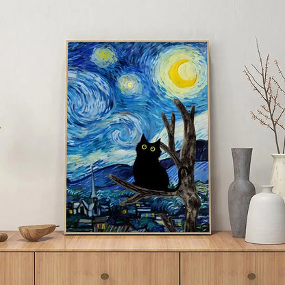 Affiche Van Gogh x Black Cat