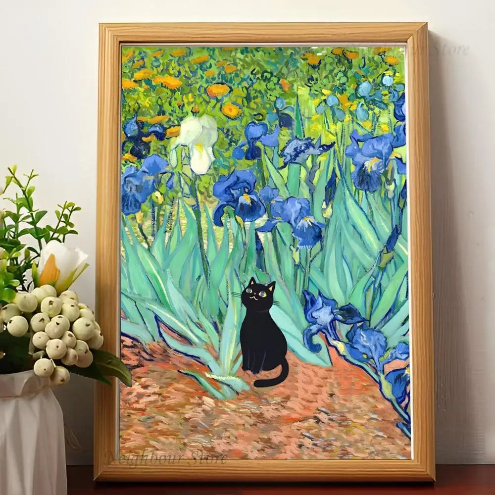 Affiche Van Gogh x Black Cat