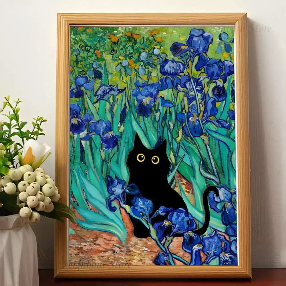 Affiche Van Gogh x Black Cat