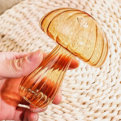 Vase en Verre Transparent Champignon