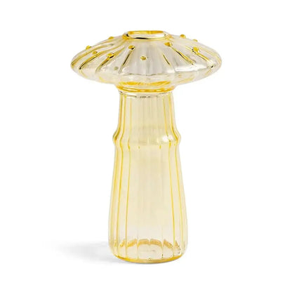 Vase en Verre Transparent Champignon