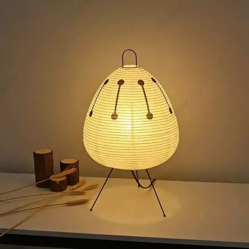 Lampe de Table Japonaise en Papier de Riz