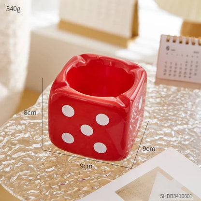 Cendrier Dé en Porcelaine
