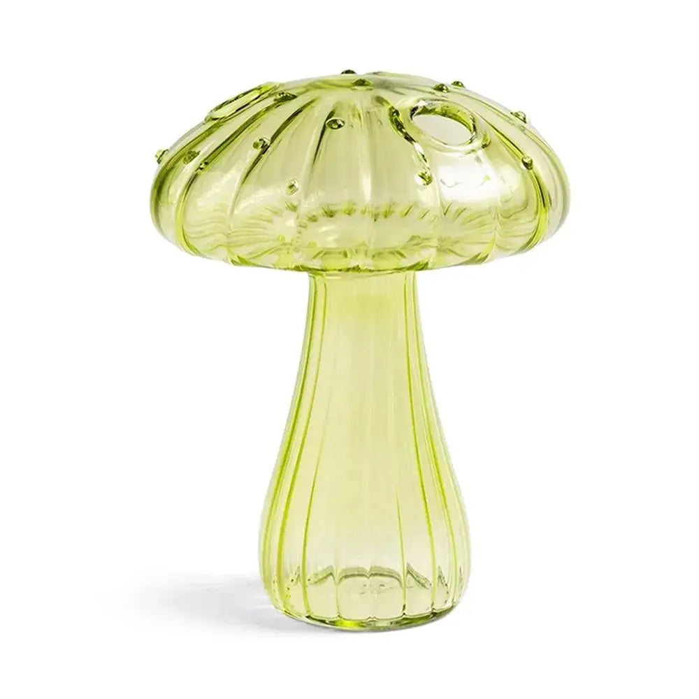 Vase en Verre Transparent Champignon