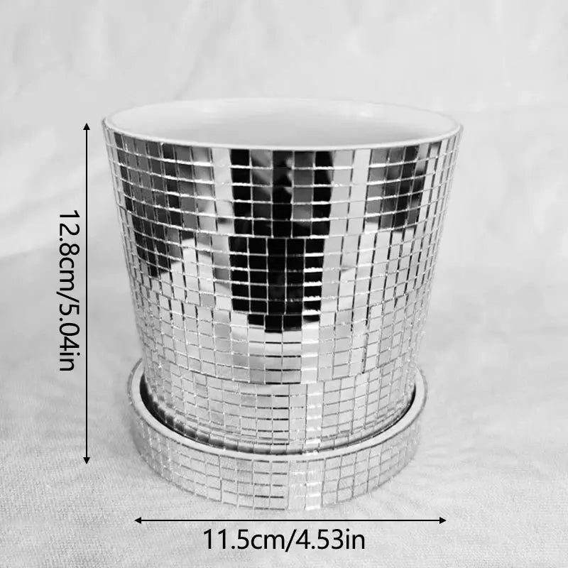 Pot de Fleur Carré en Verre