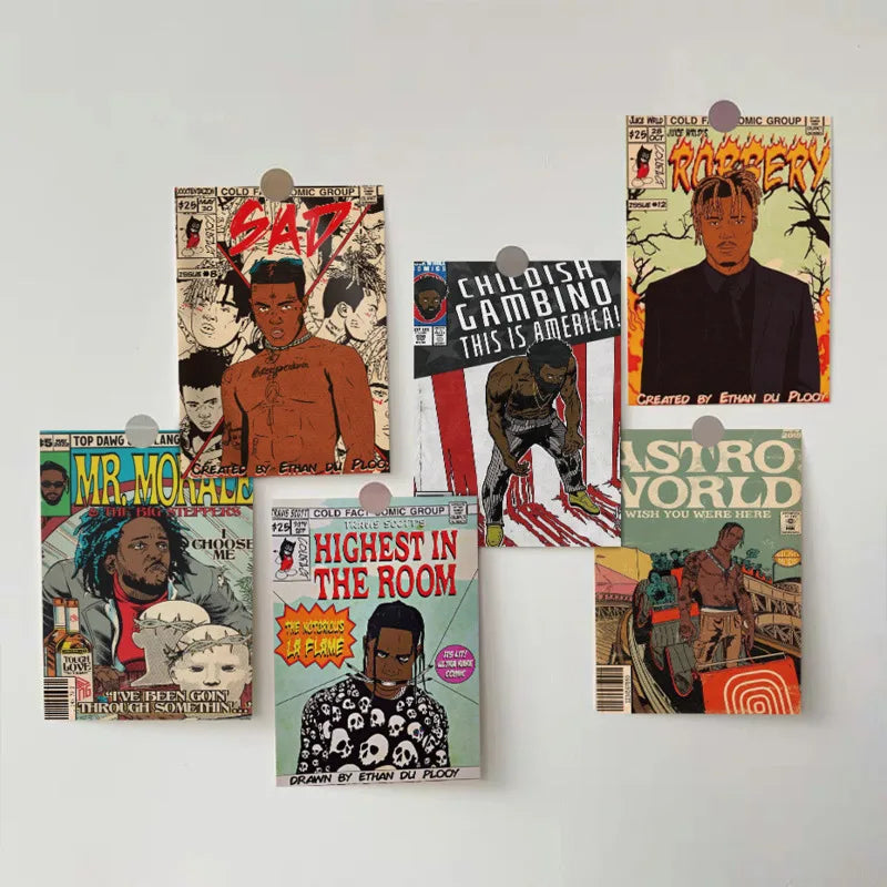 Carte Postale Vintage Rap Star