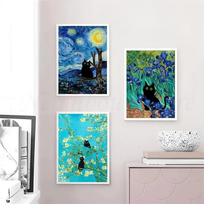 Affiche Van Gogh x Black Cat