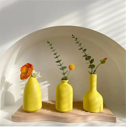 Vase en Céramique Jaune