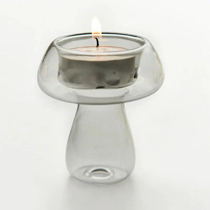 Bougeoir Champignon en Verre