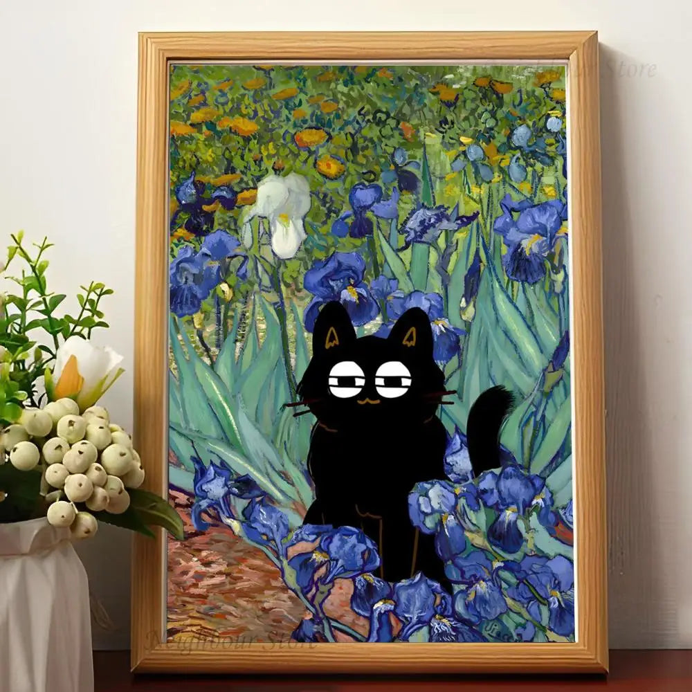 Affiche Van Gogh x Black Cat